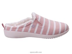 Spenco Footwear dundee stribet hjemmesko Kvinder lyserød/hvid T000H761