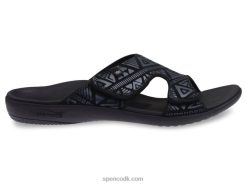 Spenco Footwear mænds kholo stammerutsjebanesort T000H850